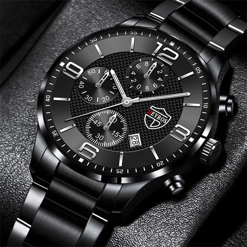 Reloj hombre luxo negócios homens relógios de aço inoxidável quartzo relógio de pulso masculino calendário de couro relógio luminoso relogio masculino