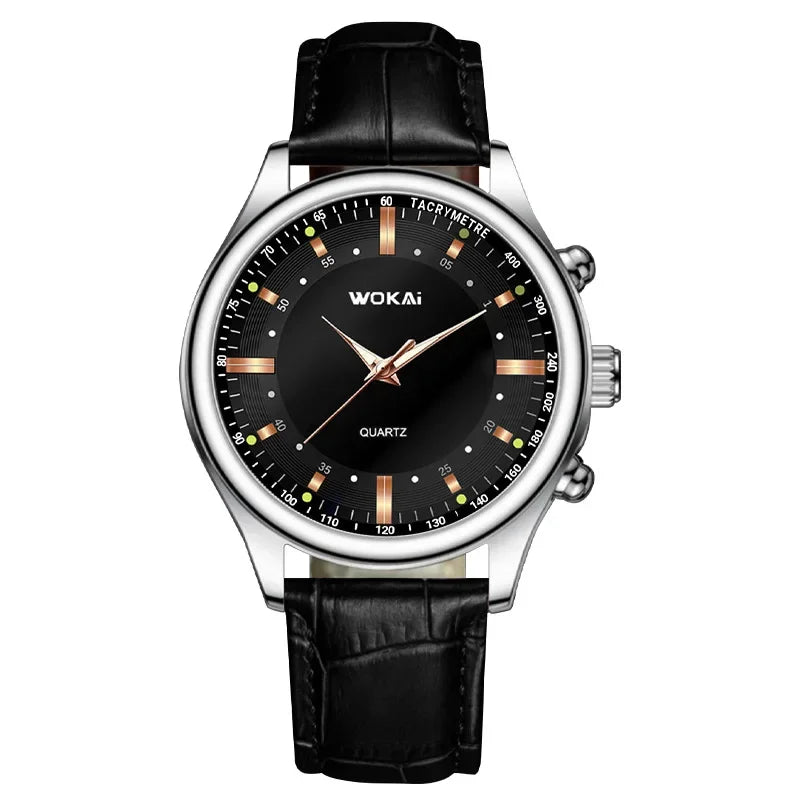 Marca de luxo relógio masculino quartzo relógios pulseira couro moda negócios relógios pulso dropshipping Часы Мужские Reloj